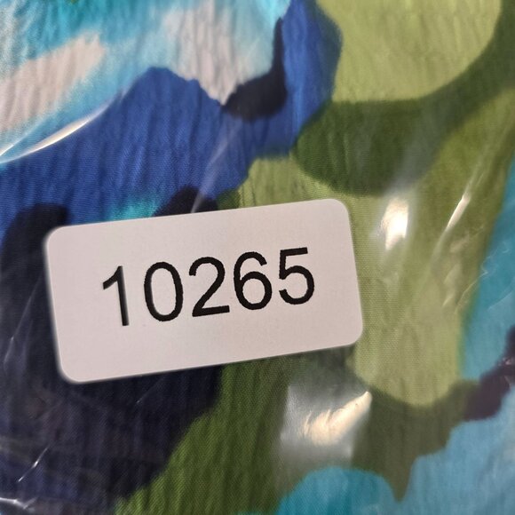 Womens Allison Daley Blue Green Floral Blouse Button Up 3/4 Sleeve Size 2X - Picture 6 of 6